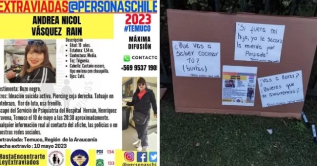 Permanece desaparecida la joven de 19 años que se fugó de servicio psiquiátrico del Hospital de Temuco