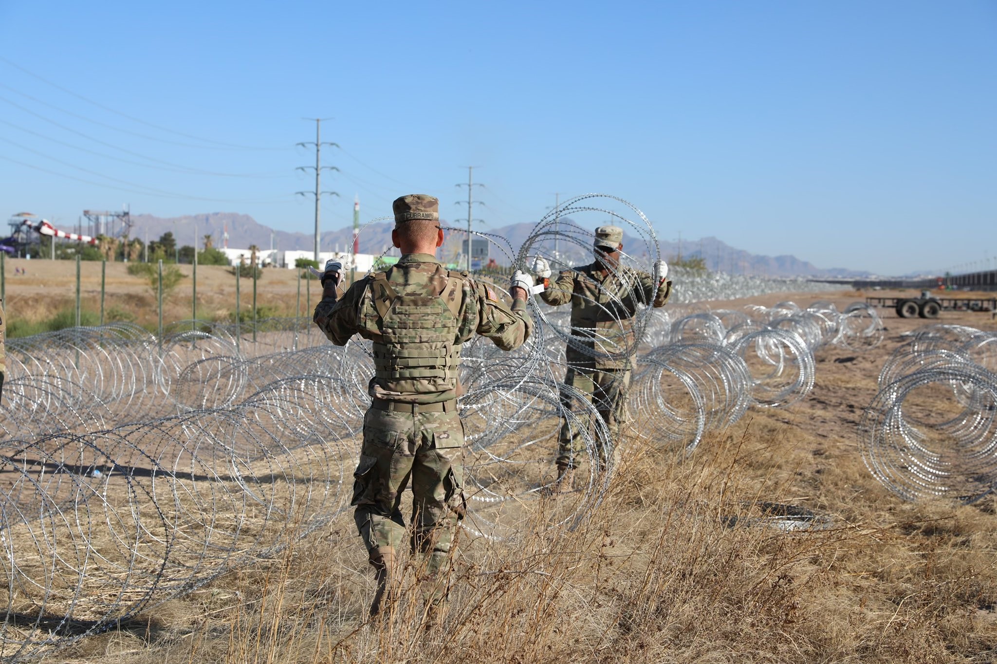 Ya vigilan 550 soldados la frontera de Estados Unidos con México