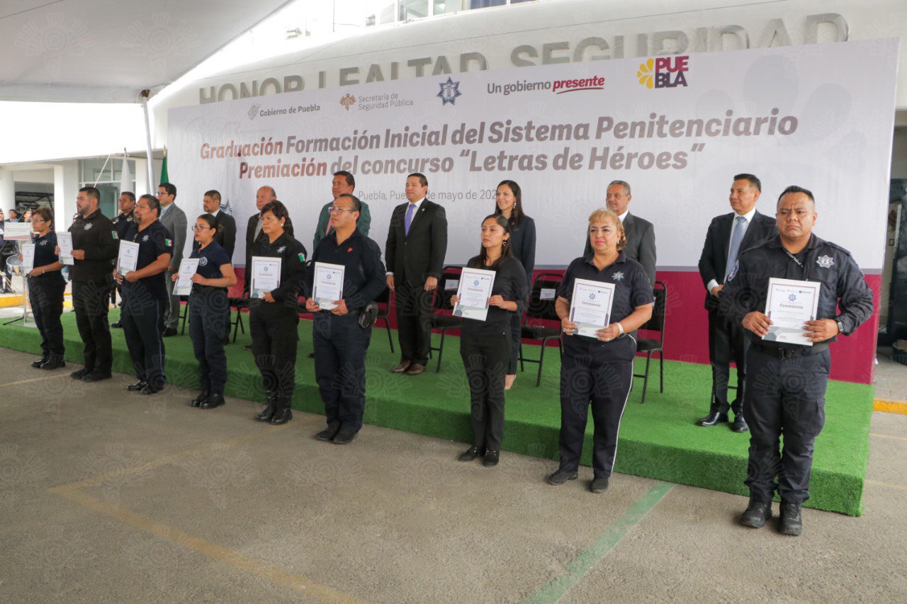 Integran a 45 policías estales para fortalecer penitenciarias en Puebla
