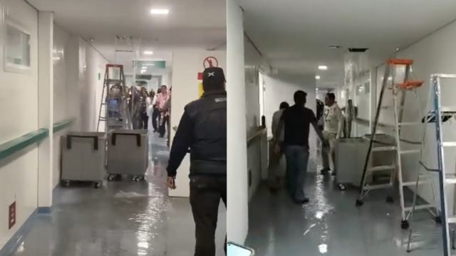Se mete agua a pasillos del hospital IMSS de Cuautlancingo