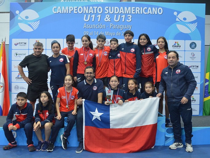 Destacada participación de Chile en medallero Sudamericano de menores en tenis de mesa