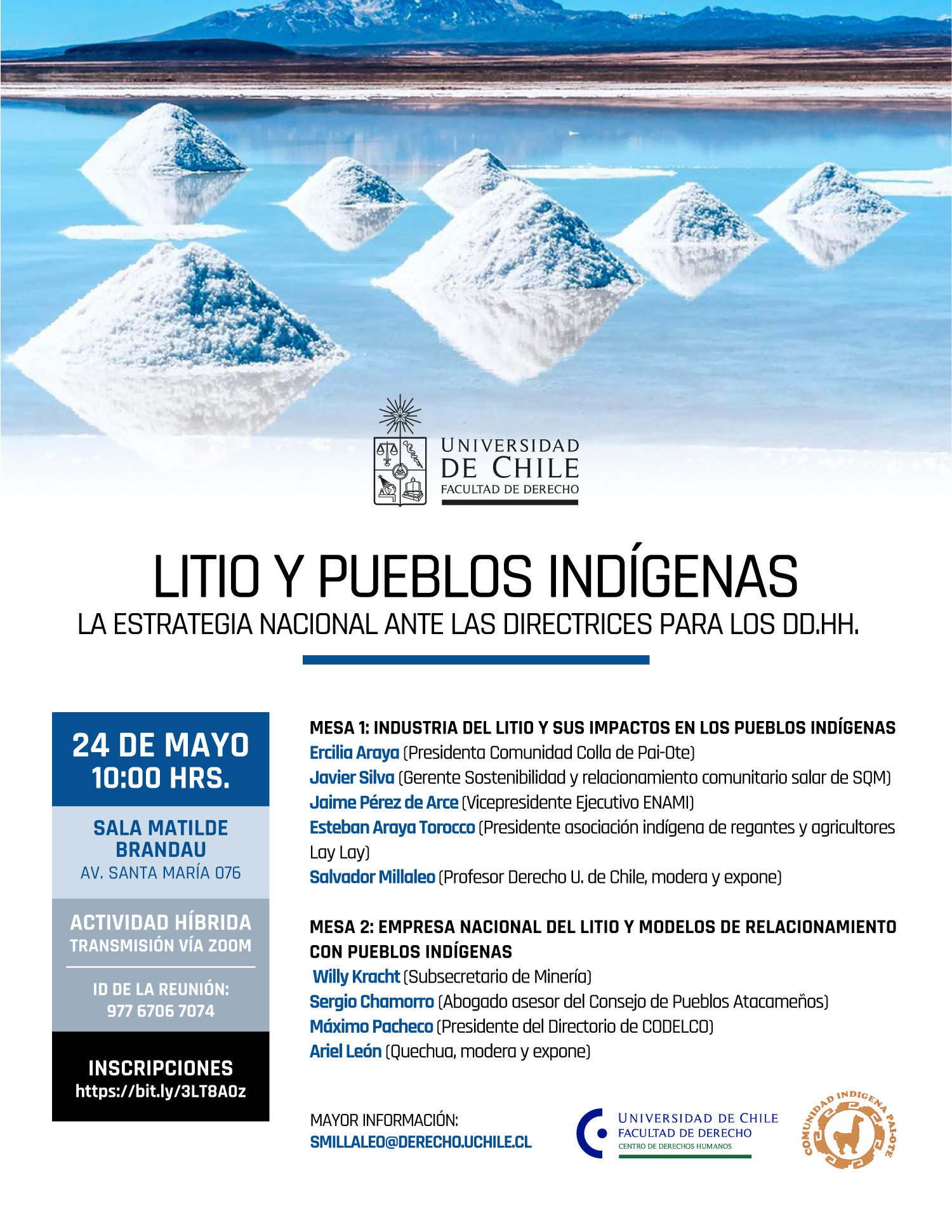 Seminario «Litio y pueblos indígenas. La estrategia nacional ante las directrices para los DD.HH.»