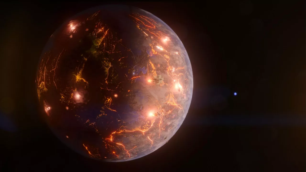 (Foto) Descubren exoplaneta cubierto de volcanes a 90 años luz de la Tierra
