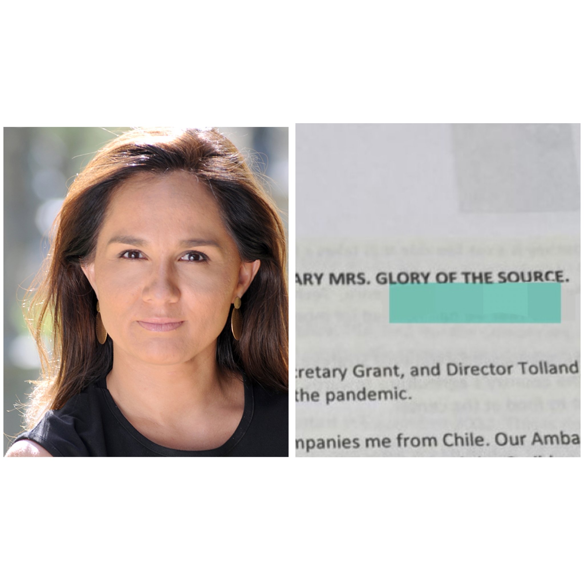 «Glory of the Source»: ¿Uso de Google para traducir nombre de subsecretaria Gloria de la Fuente en documento de Cancillería o montaje?