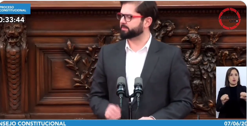 Boric llama a Consejo Constitucional a ejecutar «un proceso de colaboración en donde las distintas partes sean capaces de ceder cuando se necesario»