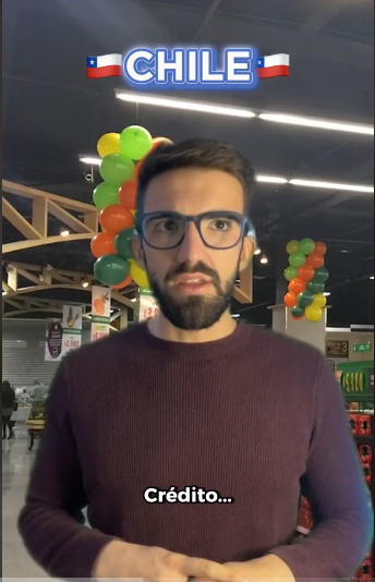 “Que no cancelo, que me lo llevo”: Tiktoker se hace viral con divertido video que compara cómo se hacen las compras en España y Chile