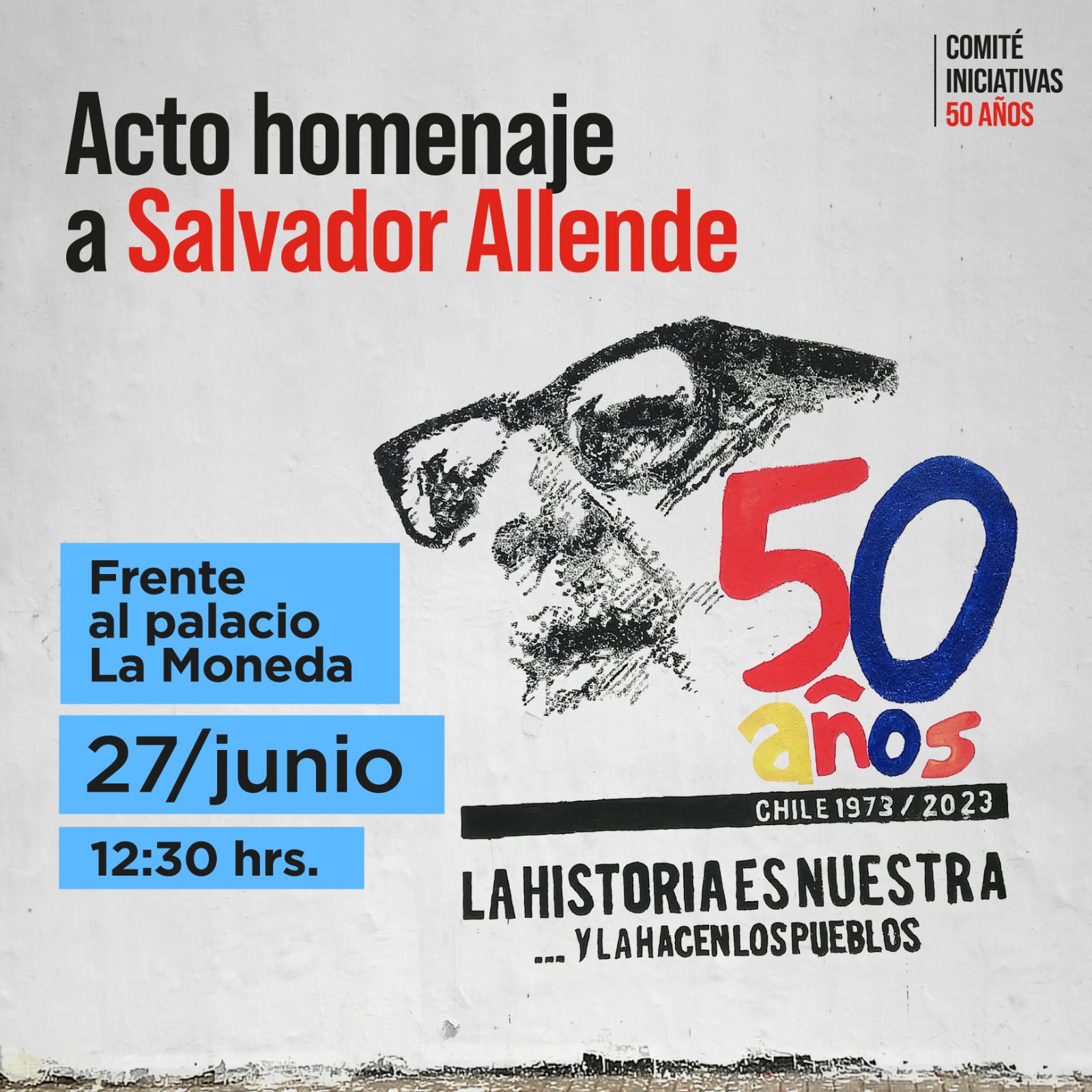 Santiago: Convocan a acto de homenaje al Presidente Salvador Allende frente al Palacio de La Moneda