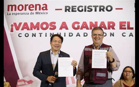 Morena registra a Marcelo Ebrard como aspirante a candidatura presidencial