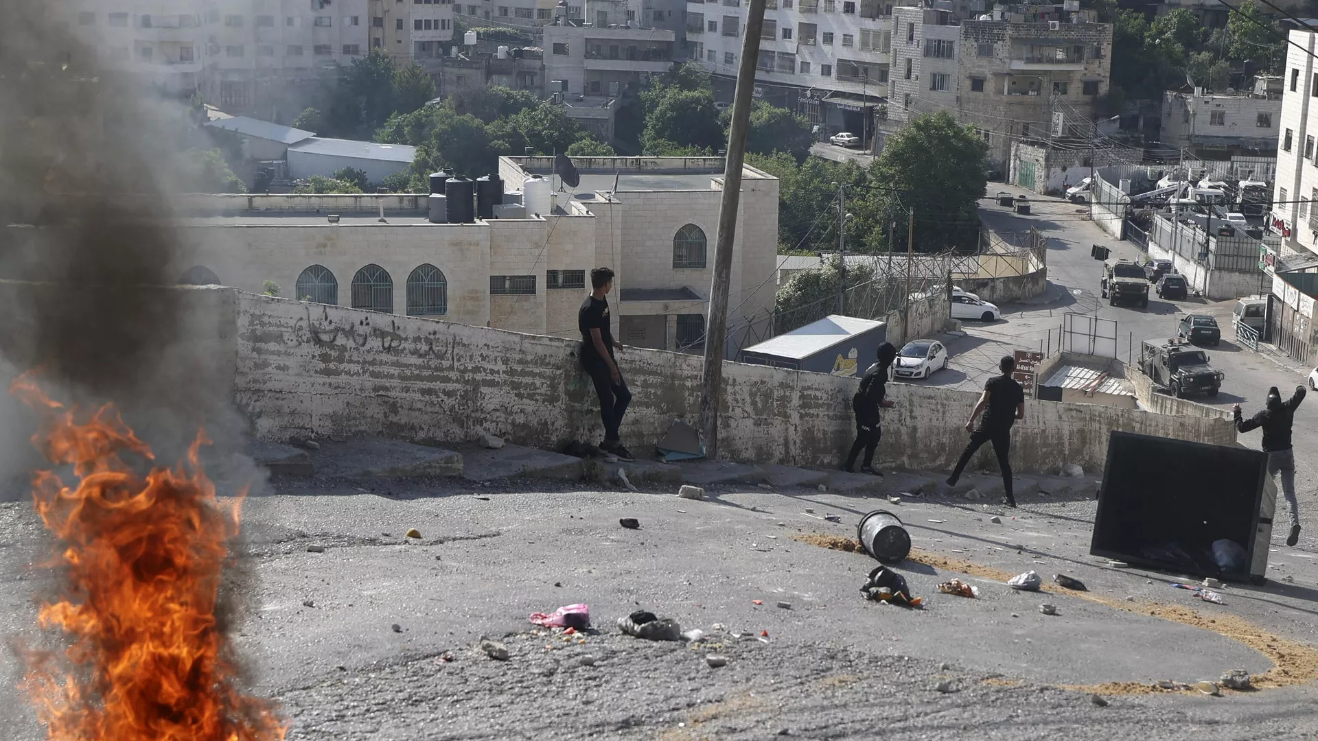 Casi 60 heridos palestinos por enfrentamientos en Cisjordania