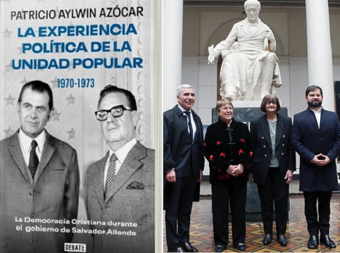 El libro póstumo de Patricio Aylwin sobre la Unidad Popular fue presentado por Bachelet con la presencia de Boric