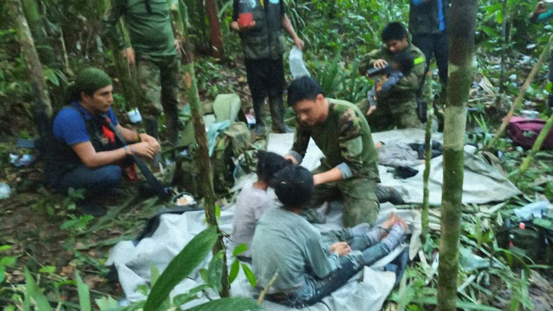 Los cuatro niños indígenas rescatados en la selva colombiana recibieron el alta médica