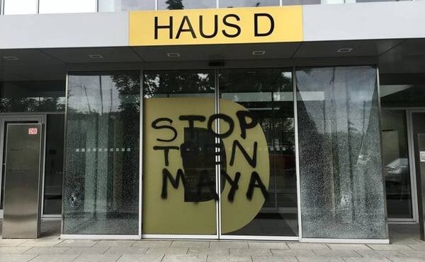 Protesta vandálica en Alemania contra Tren Maya