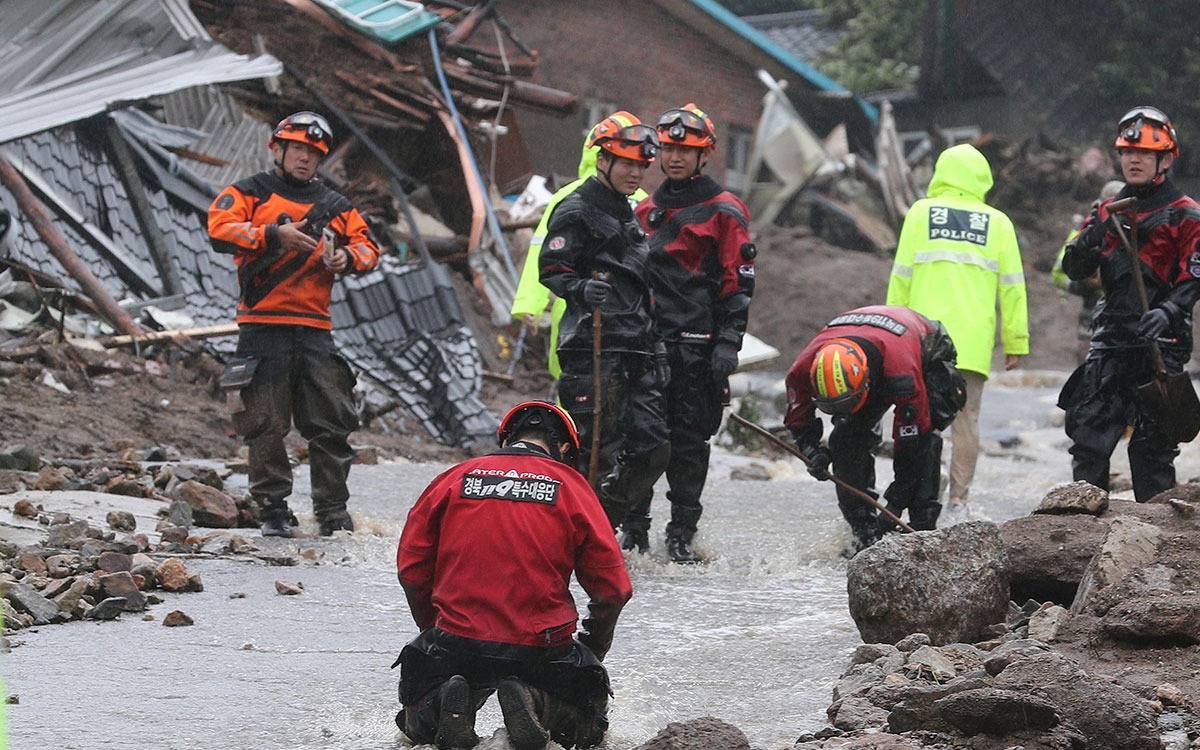 Fuertes lluvias en Corea del Sur dejan 22 muertos y 14 desaparecidos