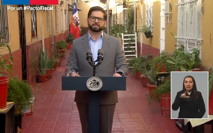 Presidente Boric dio a conocer en cadena nacional detalles del Pacto Fiscal (+ video)