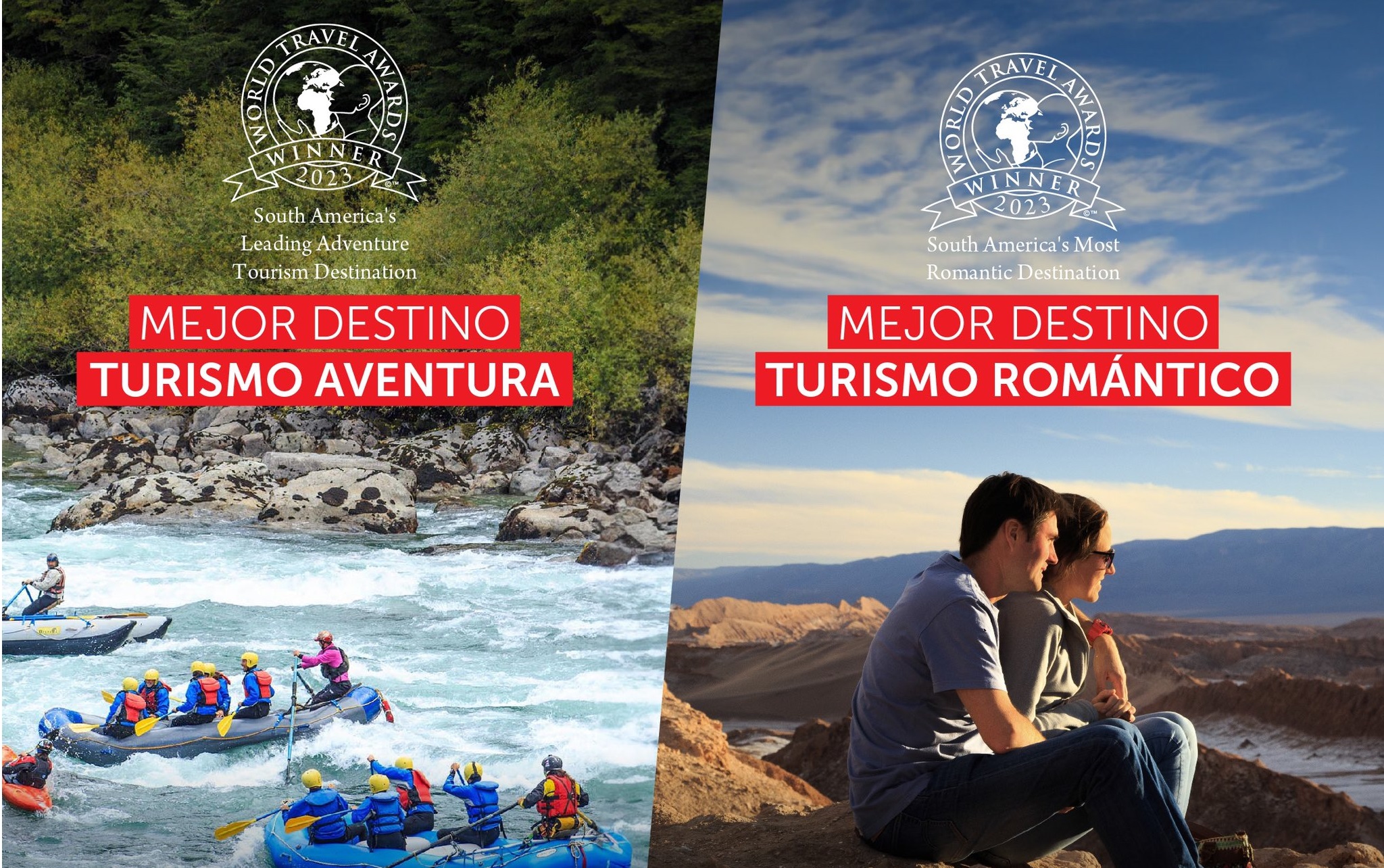 Por octavo año consecutivo: Chile es el Mejor Destino de Turismo Aventura de Sudamérica 