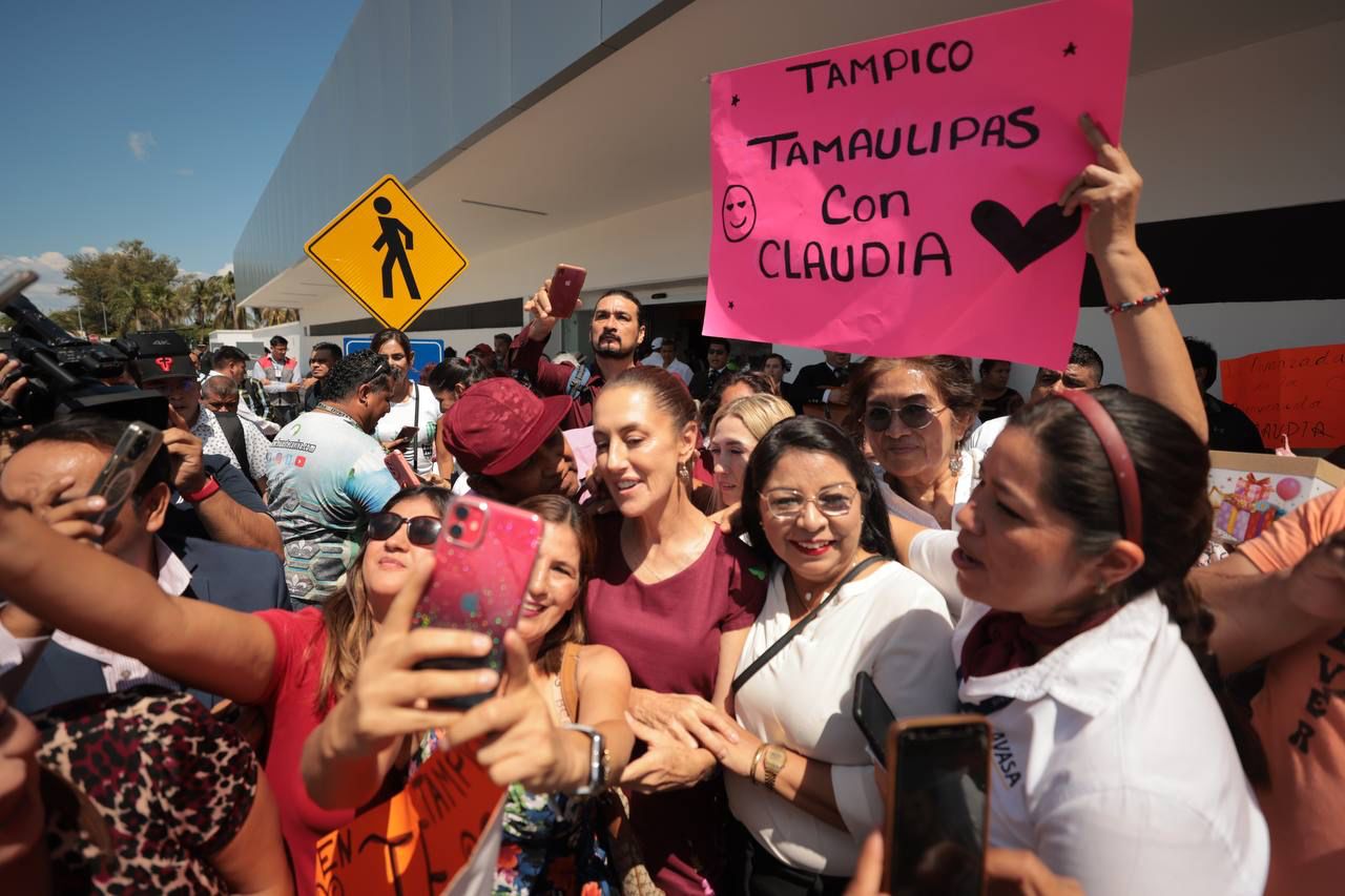 Sheinbaum llega a Tamaulipas para fortalecer la unidad en la 4T
