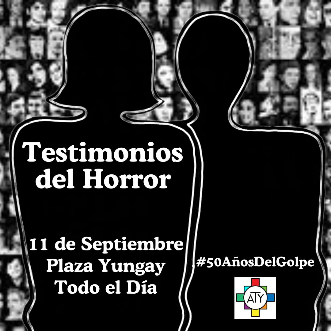 «Testimonios del Horror»: Exposición interviene con siluetas negras la Plaza Yungay de Santiago para contar historias de víctimas de la Dictadura