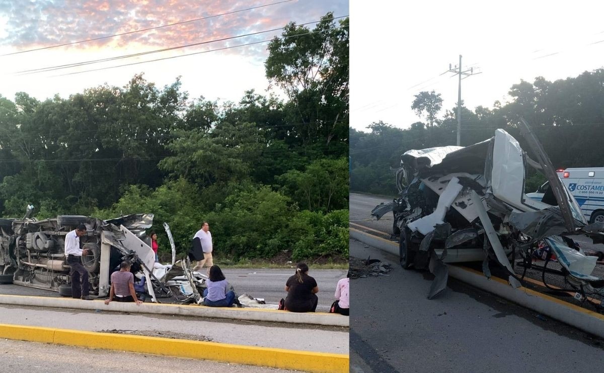 Accidente vial deja seis muertos y 12 heridos en Quintana Roo
