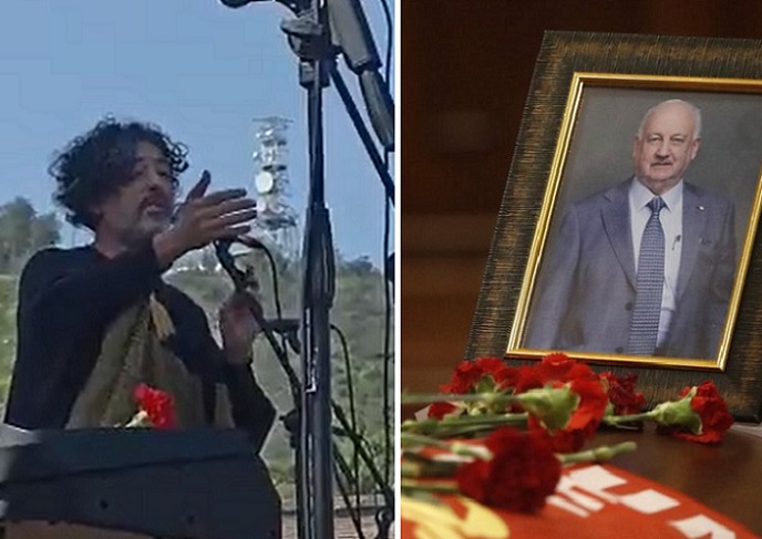 El homenaje de Manuel García a Guillermo Teillier en su masivo funeral con la canción “El viejo comunista”