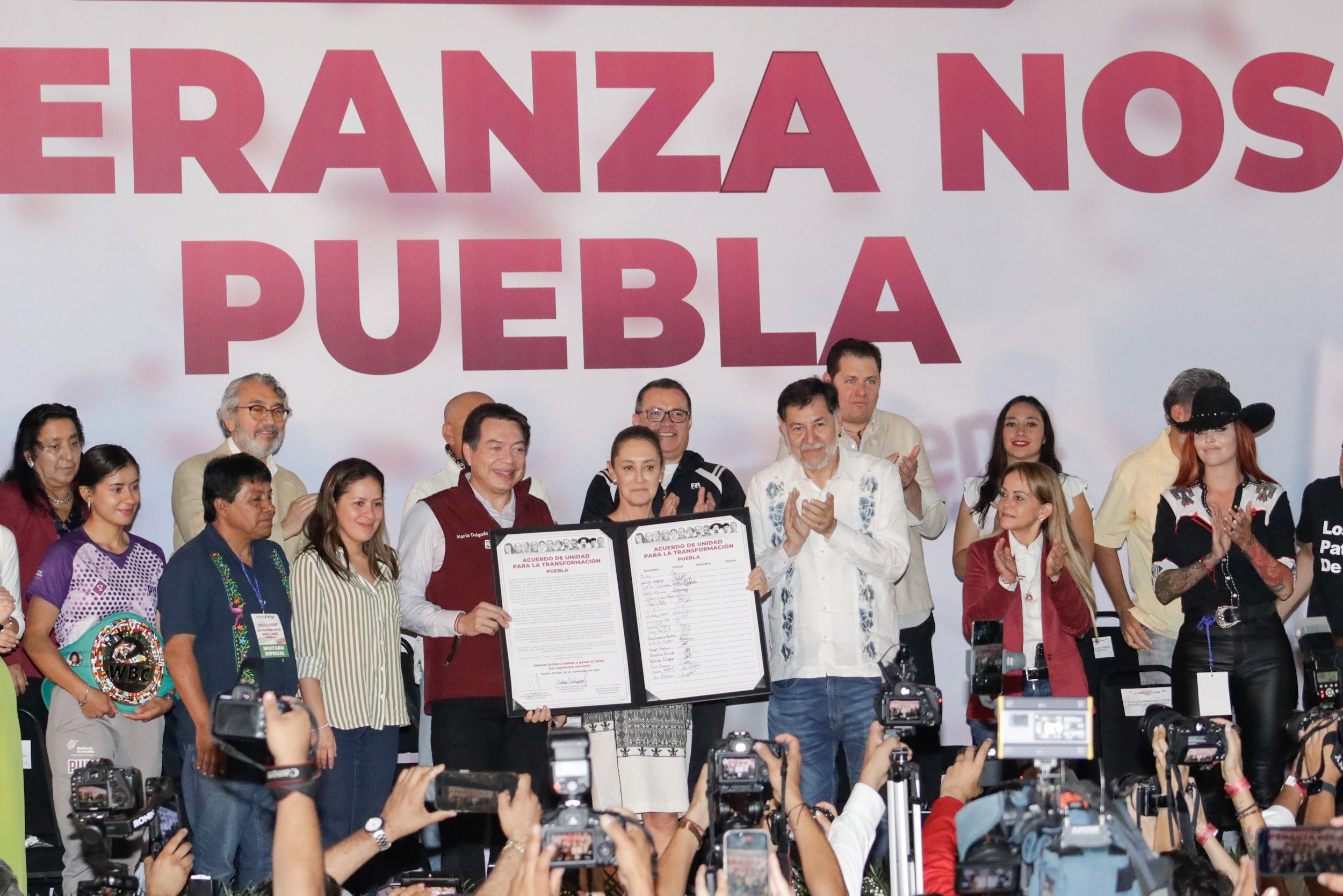 Sheinbaum en Puebla convoca a continuar la transformación