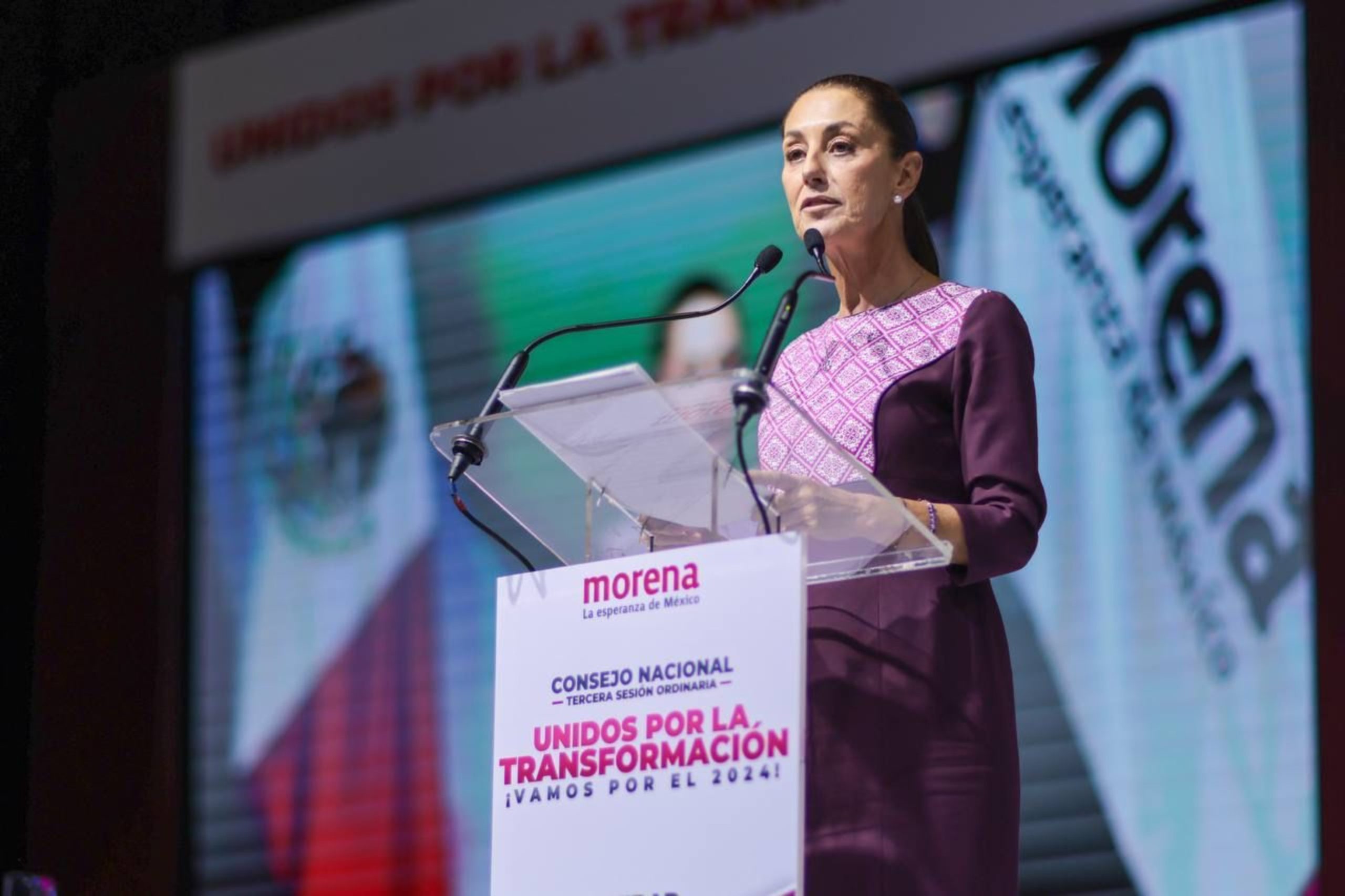 Sheinbaum habla con aspirantes a la candidatura a gobernador(a) de Puebla
