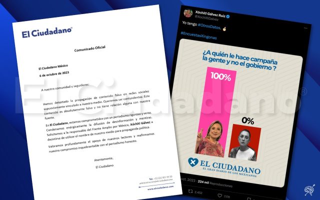 El Ciudadano se deslinda de encuesta fake de Xóchitl Gálvez