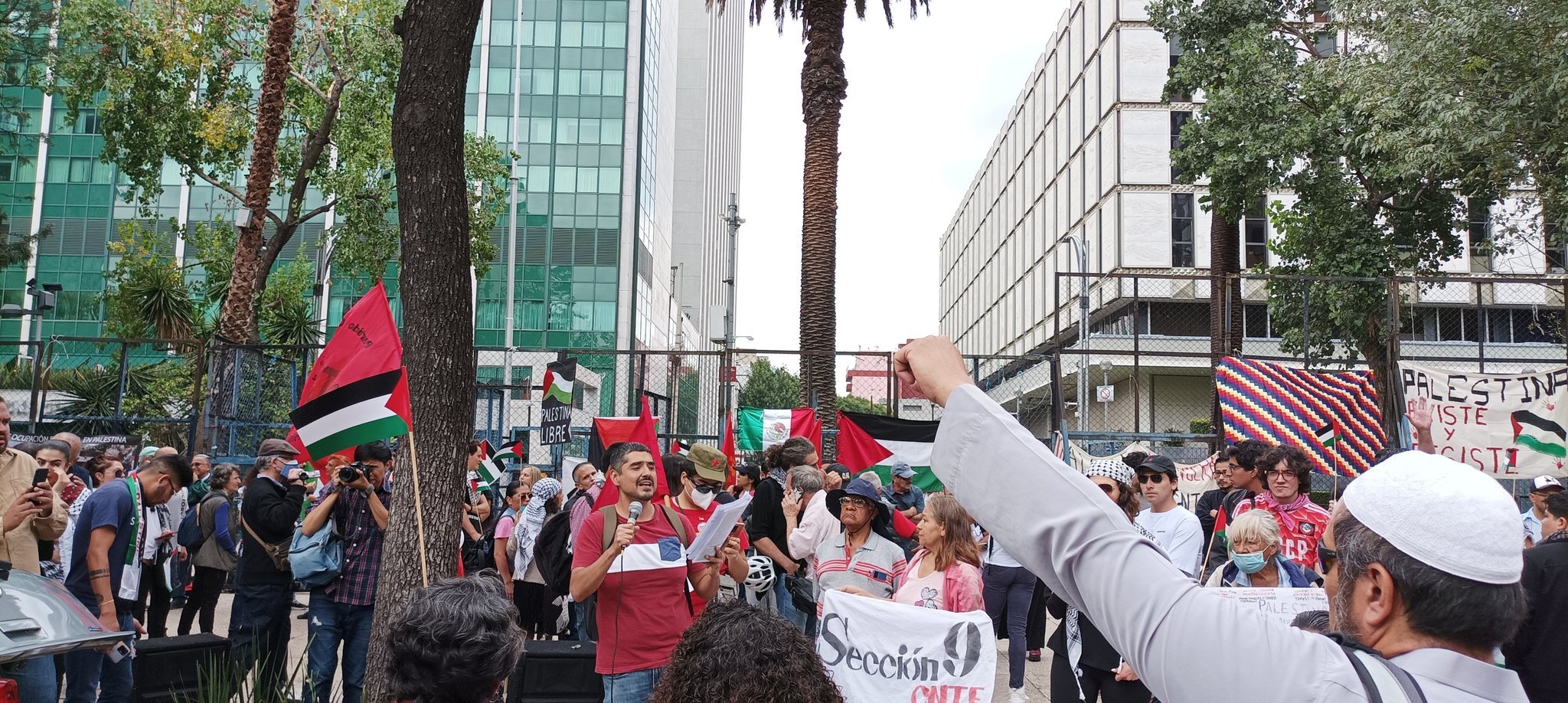 Cientos de mexicanos denuncian “genocidio” de Israel en Gaza