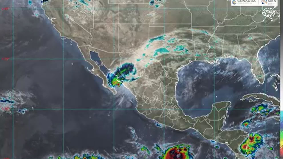 Norma se degrada a Tormenta Tropical. Lloverá en casi todo el país.
