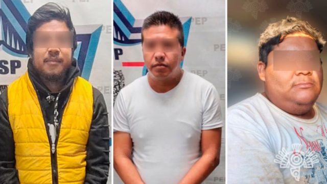 Tres hombres detenidos por portación ilegal de armas en Puebla