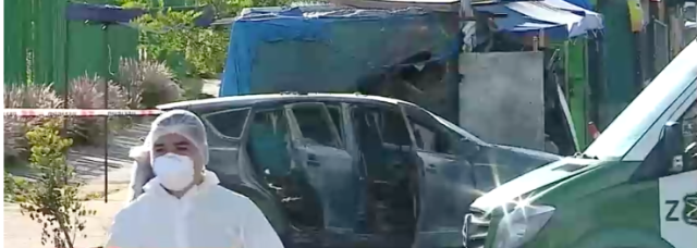 Falleció joven que fue quemado vivo en su automóvil frente a la cárcel Santiago 1