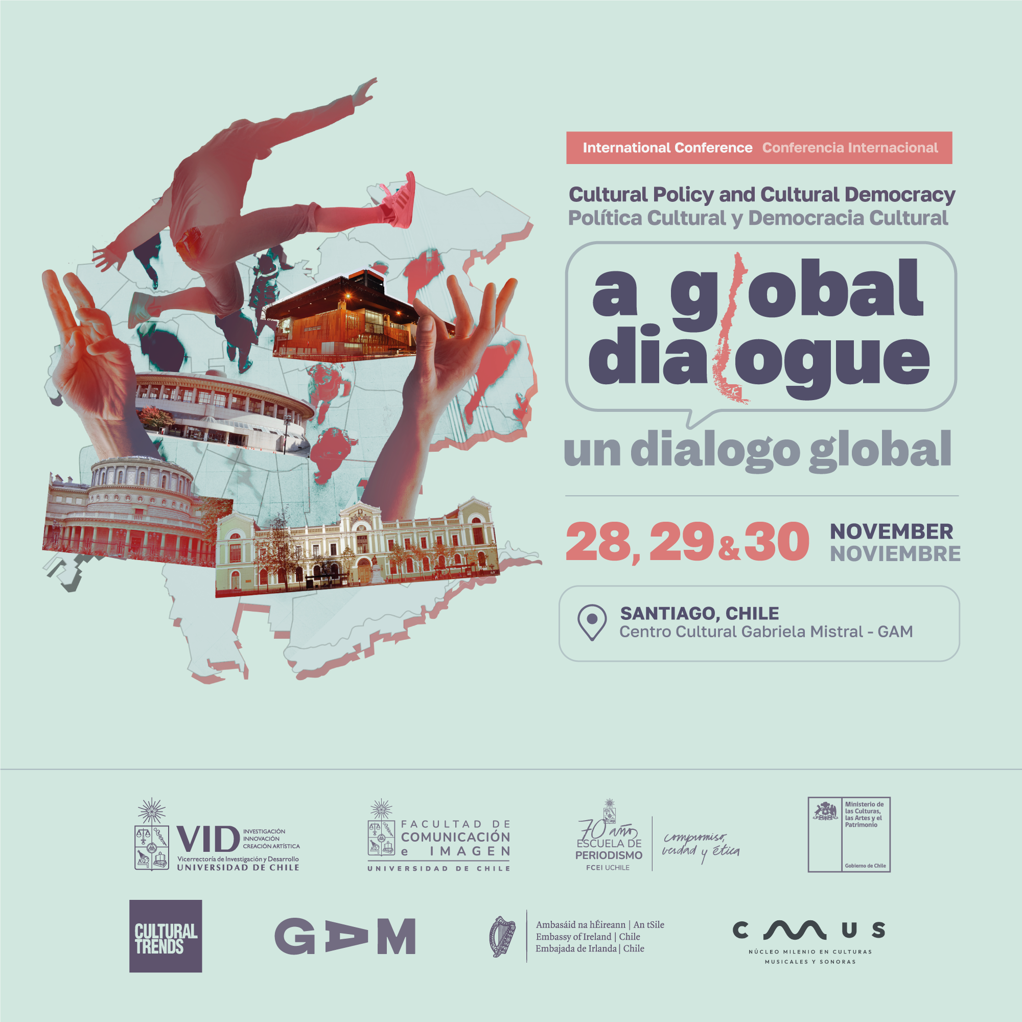 Un diálogo global: Encuentro internacional de políticas culturales llega por primera vez a Chile