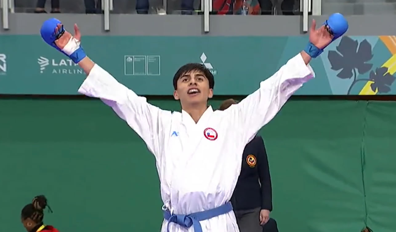 Karateca Enrique Villalón gana una nueva medalla de oro para Chile en los Panamericanos 2023