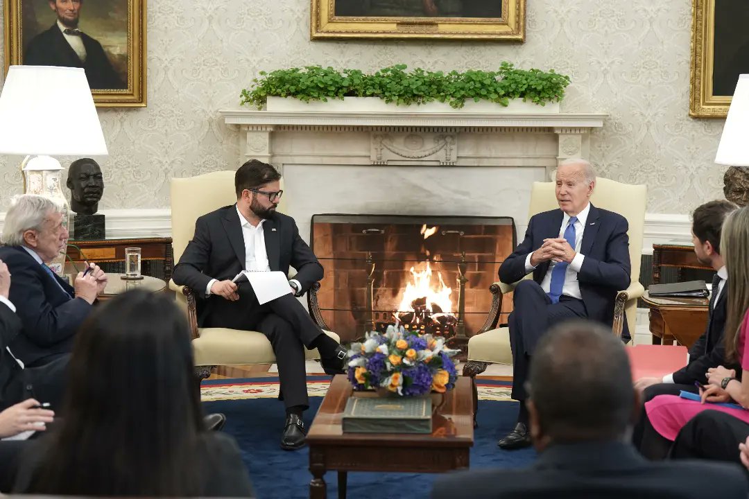 Boric reiteró críticas a Israel tras reunión con Joe Biden en EEUU: «La respuesta ha sido desproporcionada y se está violando el Derecho Humanitario Internacional»
