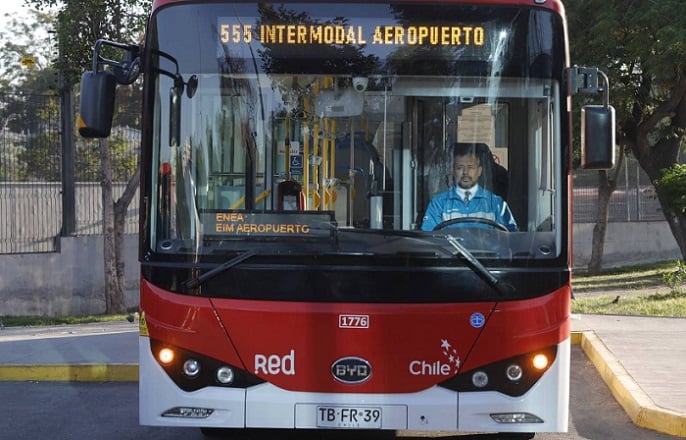 Recorrido Santiago –  Aeropuerto: Estrenan flota de buses 100 % de movilidad eléctrica  