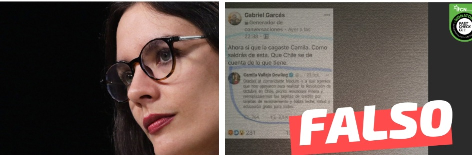 Alerta de «fake news»: Vuelve a circular en redes falsa publicación de Vallejo sobre Maduro