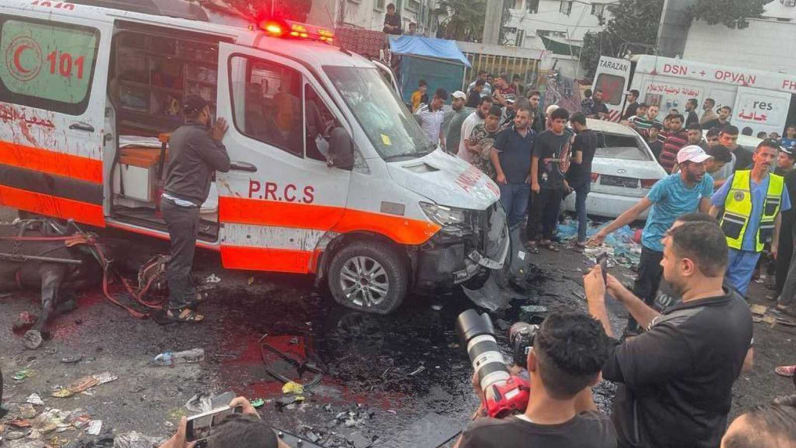 Israel bombardeó convoy de ambulancias que se preparaban para trasladar heridos palestinos (Video)