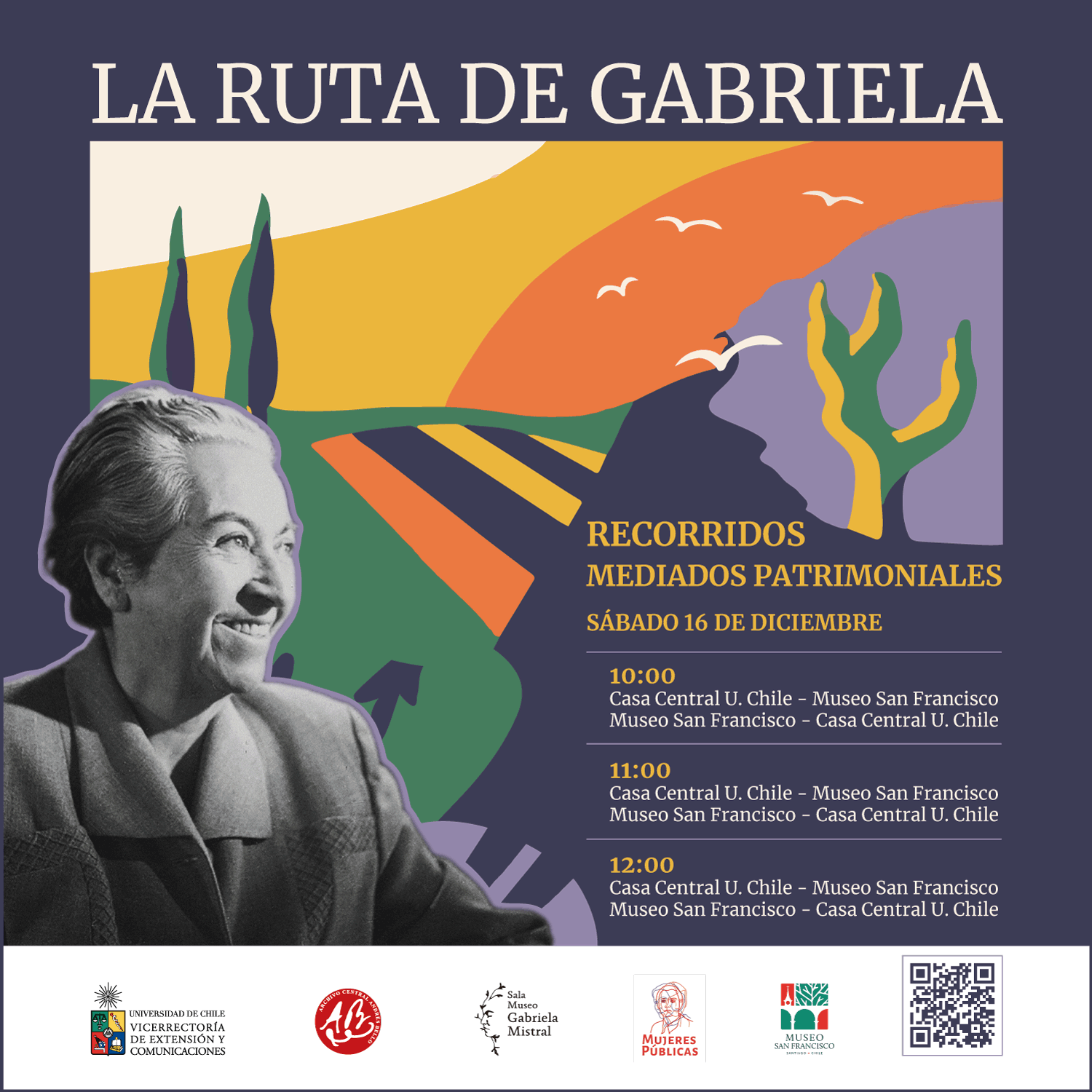 A 78 años del Premio Nobel de Literatura: U de Chile y Museo San Francisco invitan a recorrido en memoria de Gabriela Mistral