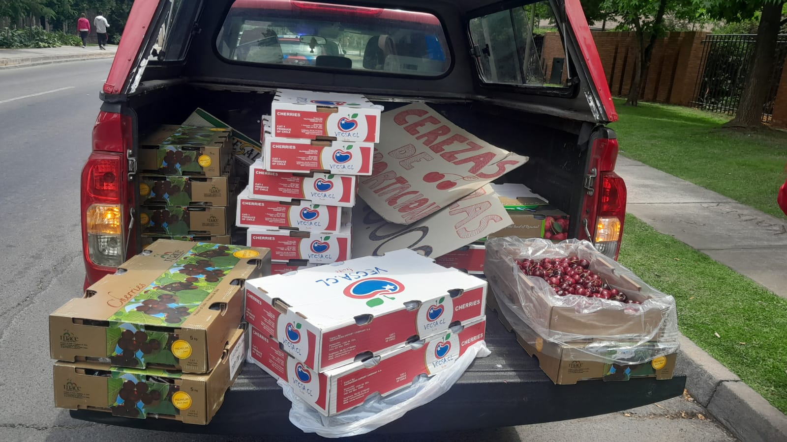 Se acabó el emprendimiento: Decomisan y multan a vendedor de cerezas en Las Condes
