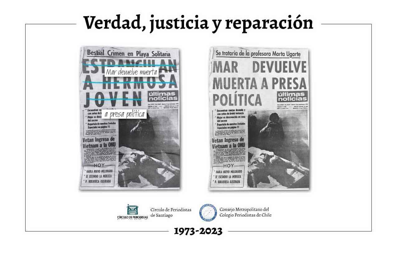A 50 años: Colegio de Periodistas repara titulares de portadas que ocultaron crímenes de la dictadura