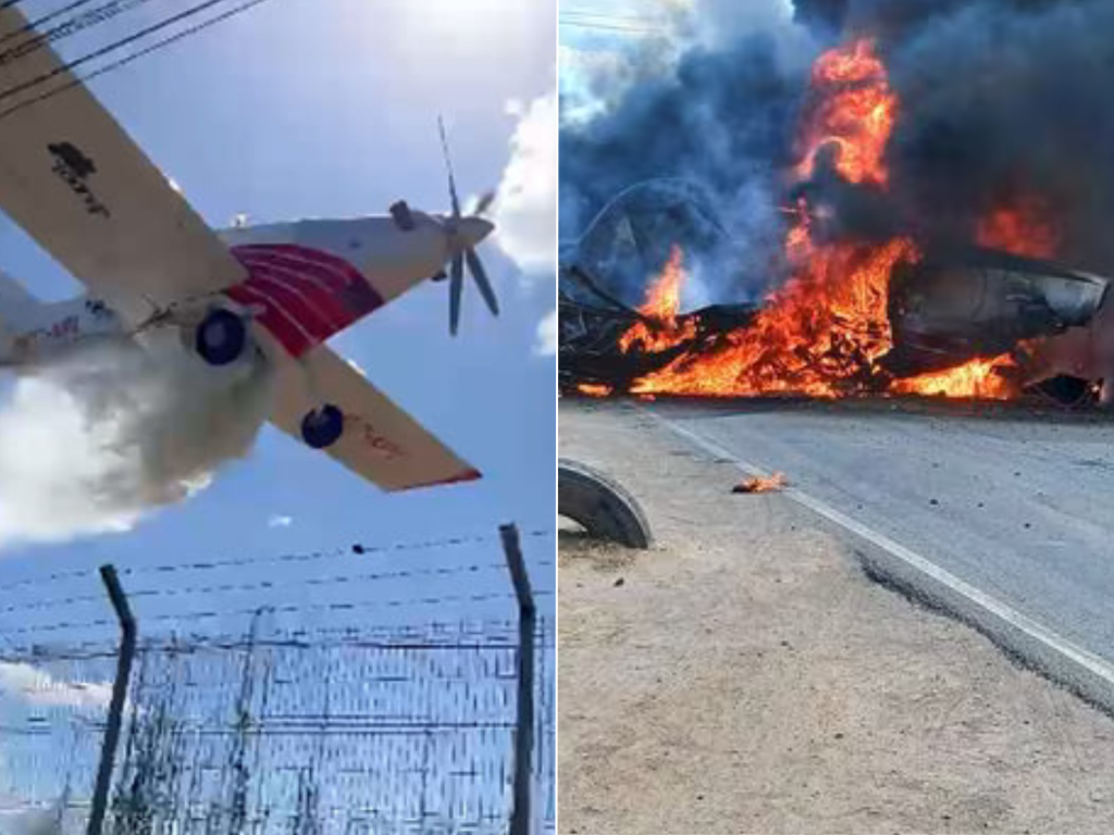 Avión de Conaf golpeó el tendido eléctrico y estalló sobre un camión:  Piloto falleció y tres personas se encuentran heridas de gravedad