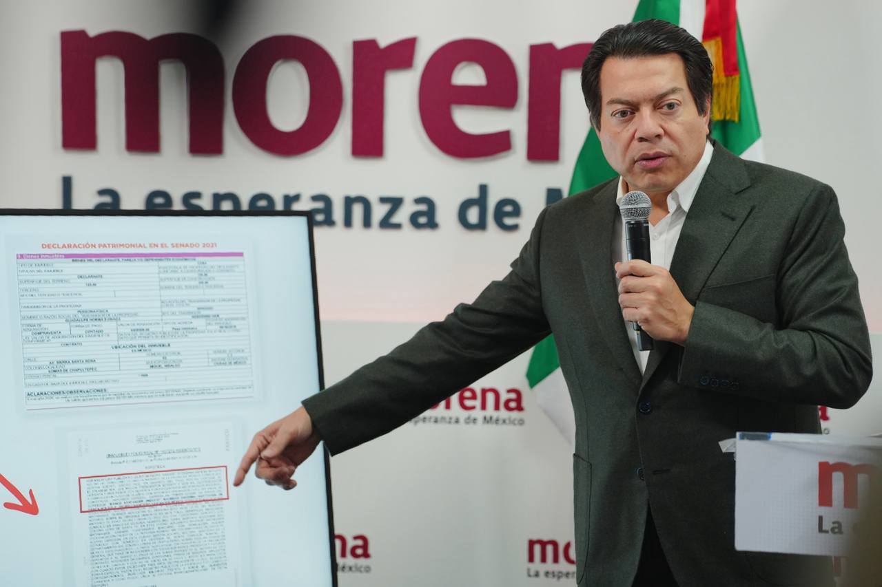 Mario Delgado exhibe irregularidades patrimoniales de Xóchitl