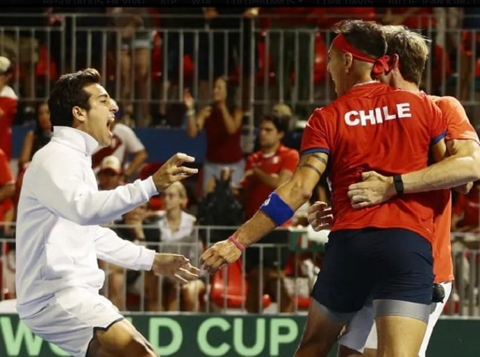 Chile y su espectacular remontada ante Perú en Copa Davis: Equipo quedó entre los 16 mejores del mundo