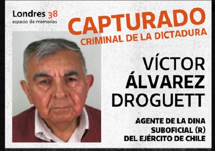 Capturan a Víctor Álvarez Droguett, agente de la DINA que estaba prófugo de la justicia por crímenes de lesa humanidad