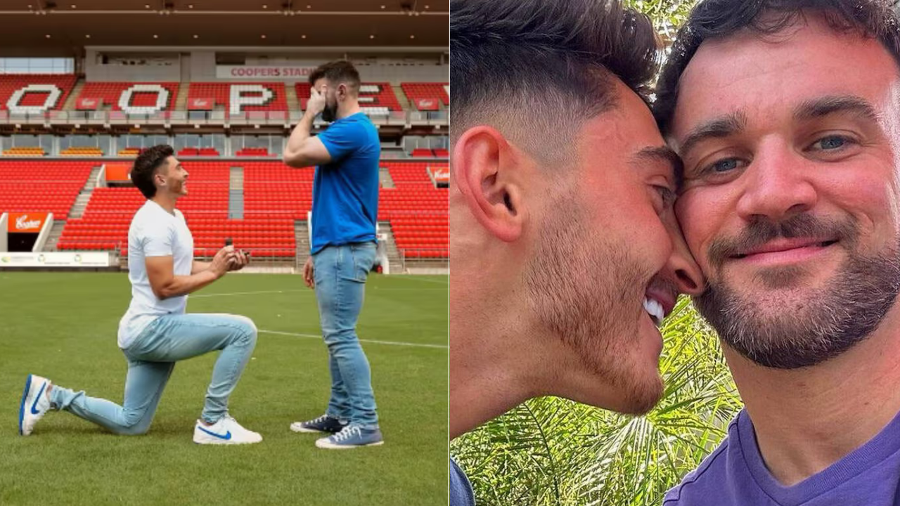 «Me has animado a vivir cada día de mi vida de forma auténtica»: Futbolista Josh Cavallo pidió matrimonio a su novio en el estadio de su equipo