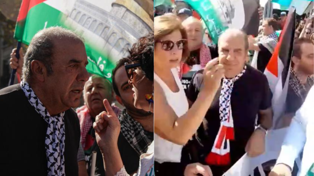 «¡Váyase, fascista!»: Manifestantes expulsaron a Checho Hirane de la marcha pro Palestina