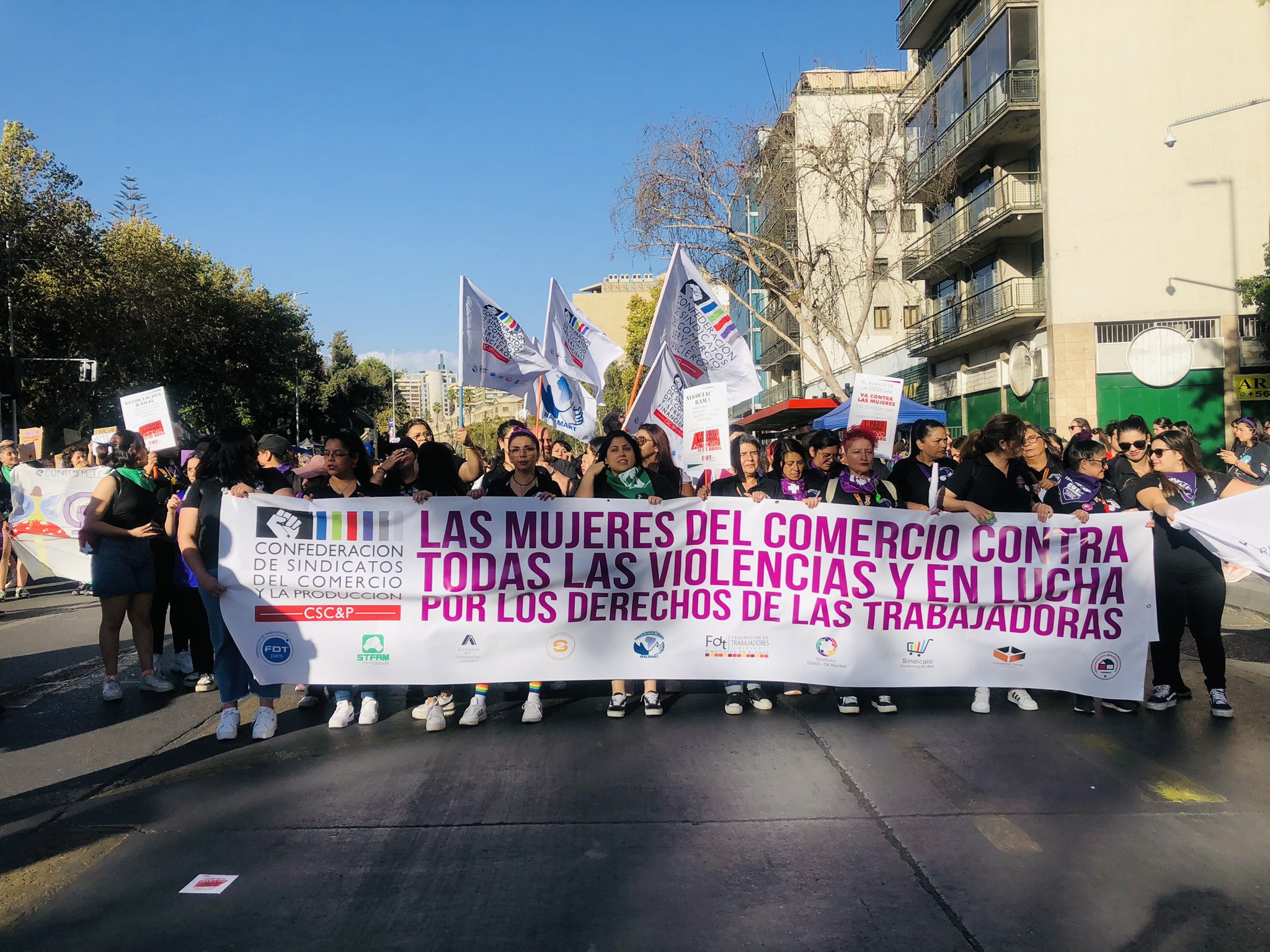 8 de Marzo en Santiago: Miles de mujeres marcharon por la Alameda