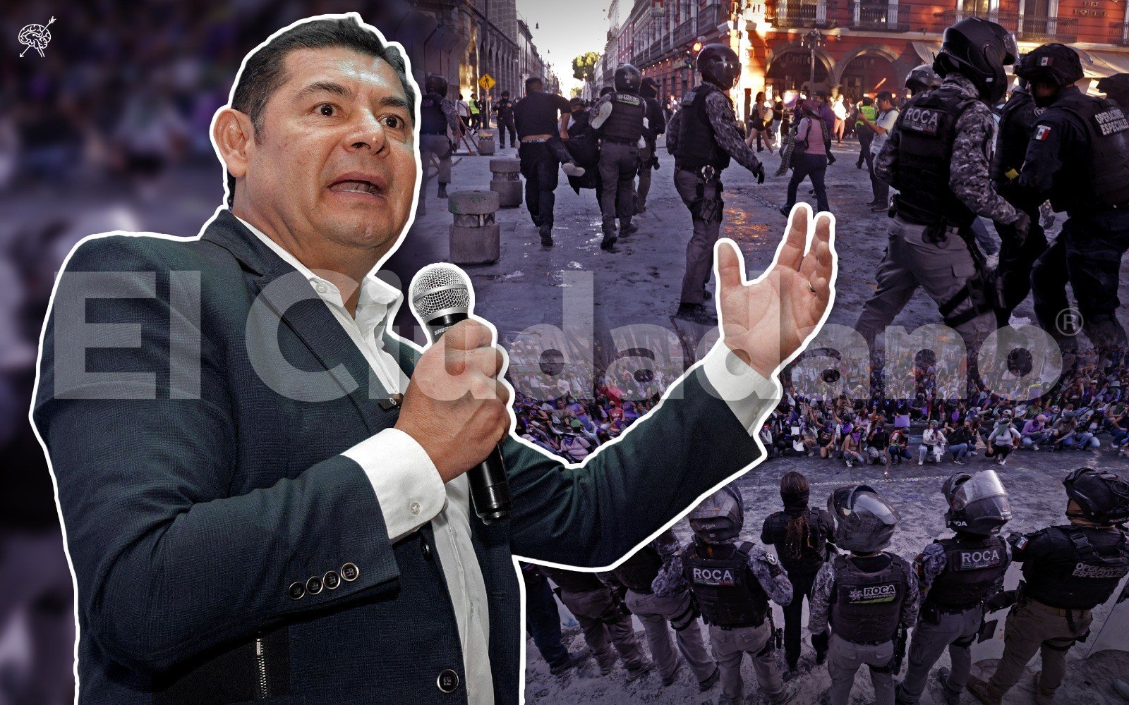 Represión en 8M, el rostro del Ayuntamiento de Puebla: Armenta