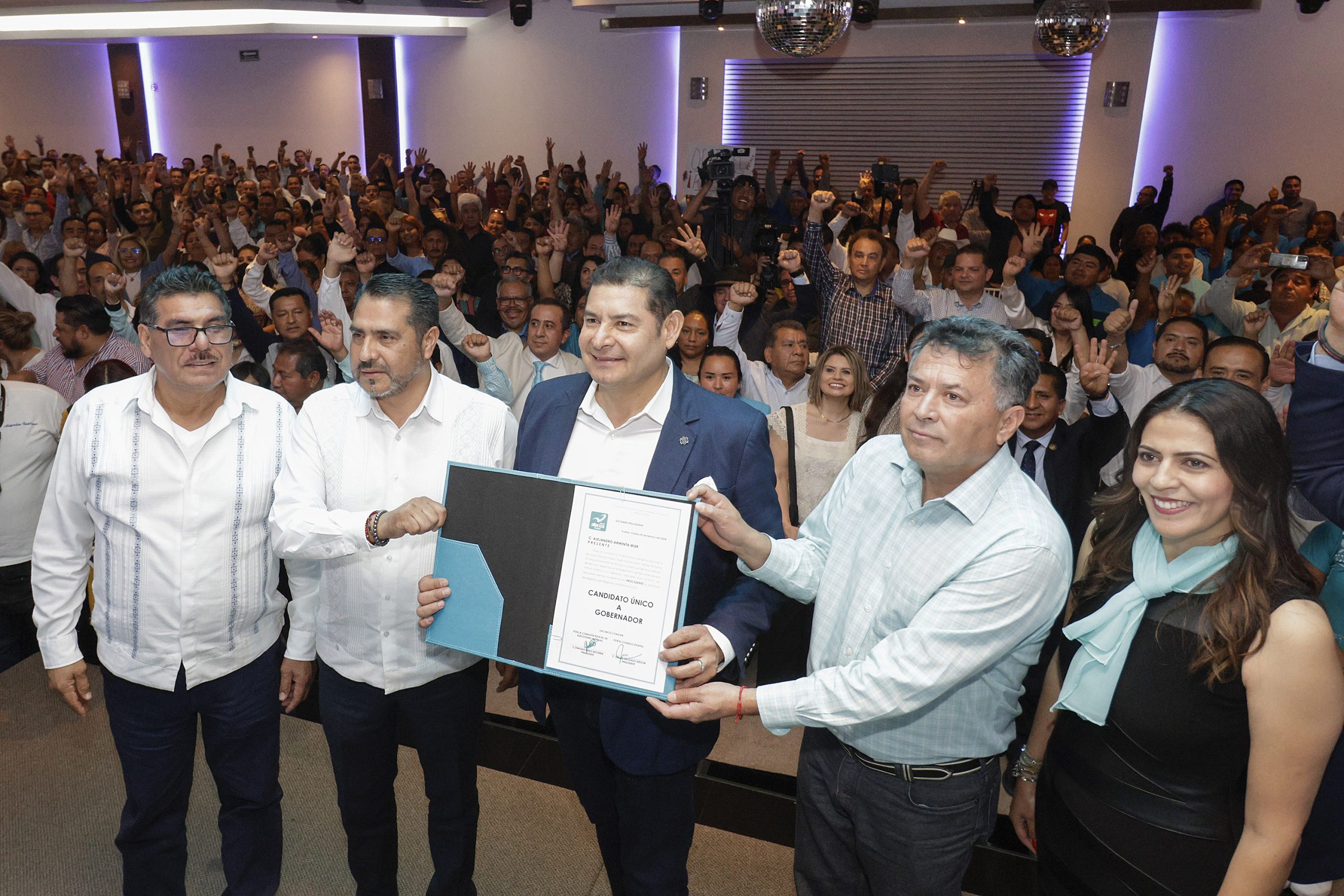 Ratifica Nueva Alianza a Armenta para ir por gubernatura de Puebla