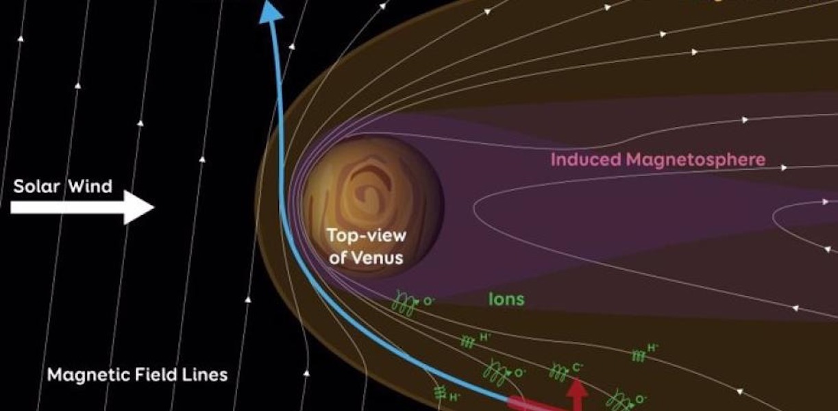 Rivela la fuga di ossigeno e carbonio su Venere