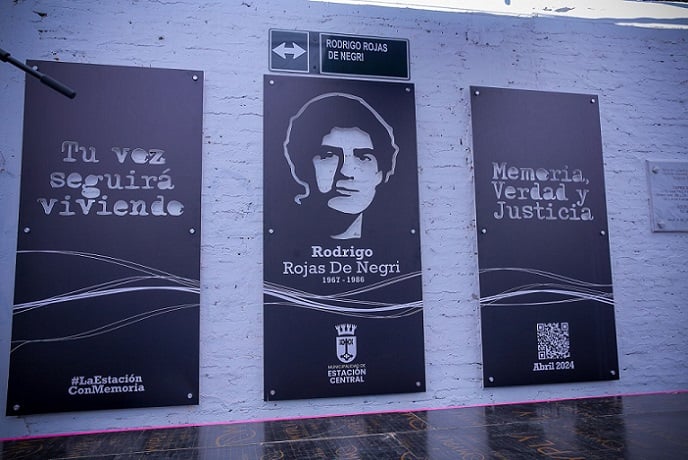 Estación Central: Calle donde fue quemado vivo Rodrigo Rojas De Negri ahora lleva su nombre  
